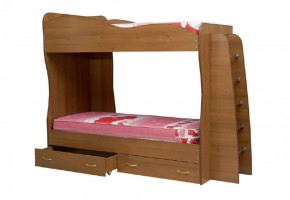 Кровать детская 2-х ярусная Юниор-1 (800*2000) ЛДСП в Лесном - lesnoy.mebel-74.com | фото