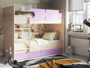 Кровать двухъярусная "Тетрис" (щиты) с бортиками + ящики в Лесном - lesnoy.mebel-74.com | фото