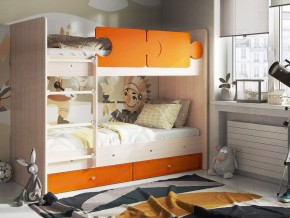 Кровать двухъярусная "Тетрис" (щиты) с бортиками + ящики в Лесном - lesnoy.mebel-74.com | фото