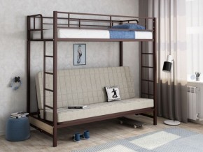 Кровать двухъярусная с диваном "Мадлен" (Коричневый/Бежевый) в Лесном - lesnoy.mebel-74.com | фото