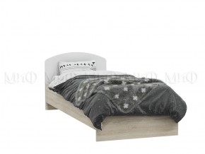 МАРТИНА Кровать 800 с настилом ЛДСП (Белый глянец/дуб сонома) в Лесном - lesnoy.mebel-74.com | фото