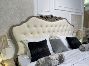 Кровать Мокко 1800 с мягким изголовьем + основание (серый камень) в Лесном - lesnoy.mebel-74.com | фото