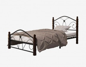 Кровать "Селена 1" Черная (900*2000) (ножки-шоколад) с коваными элементами в Лесном - lesnoy.mebel-74.com | фото
