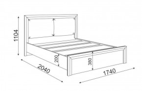 Кровать 1.6 Глэдис М31 с настилом и мягкой частью (ЯШС/Белый) в Лесном - lesnoy.mebel-74.com | фото