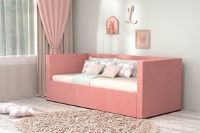 Кровать с ПМ (арт.030) (с/м 900*2000мм) (б/матр), ткань розовая в Лесном - lesnoy.mebel-74.com | фото