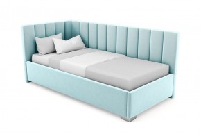 Кровать угловая Хлоя интерьерная +основание (90х200) 3 кат. ткани в Лесном - lesnoy.mebel-74.com | фото