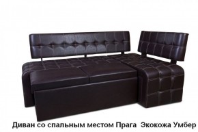 ПРАГА Кухонный диван угловой (Кожзам Борнео Умбер) в Лесном - lesnoy.mebel-74.com | фото