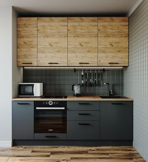 Кухонный гарнитур Дели 2200 (Стол. 26мм) в Лесном - lesnoy.mebel-74.com | фото