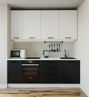 Кухонный гарнитур Графика 2200 (Стол. 38мм) в Лесном - lesnoy.mebel-74.com | фото