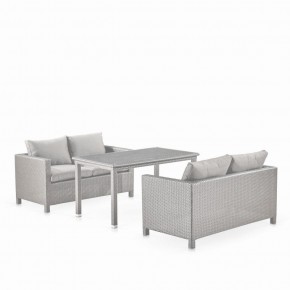 Обеденный комплект плетеной мебели с диванами T256C/S59C-W85 Latte в Лесном - lesnoy.mebel-74.com | фото