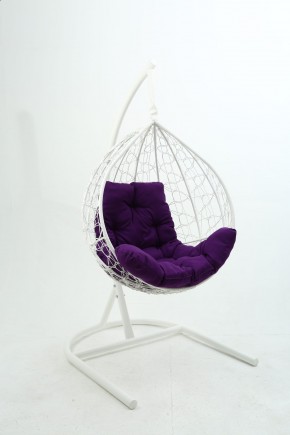 Подвесное кресло Бароло (белый/фиолетовый) в Лесном - lesnoy.mebel-74.com | фото
