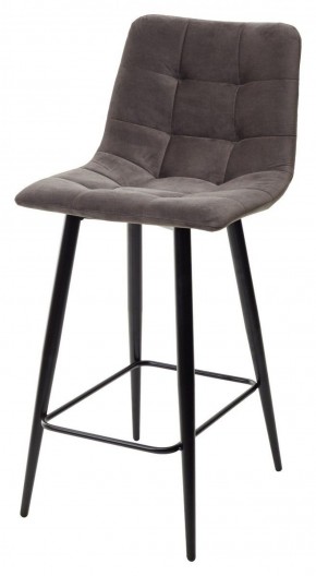 Полубарный стул CHILLI-QB графит #14, велюр / черный каркас (H=66cm) М-City в Лесном - lesnoy.mebel-74.com | фото