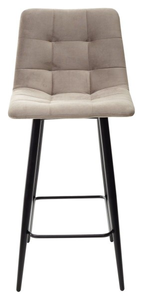 Полубарный стул CHILLI-QB латте #25, велюр / черный каркас (H=66cm) М-City в Лесном - lesnoy.mebel-74.com | фото