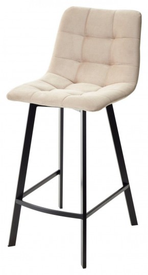 Полубарный стул CHILLI-QB SQUARE бежевый #5, велюр / черный каркас (H=66cm) М-City в Лесном - lesnoy.mebel-74.com | фото