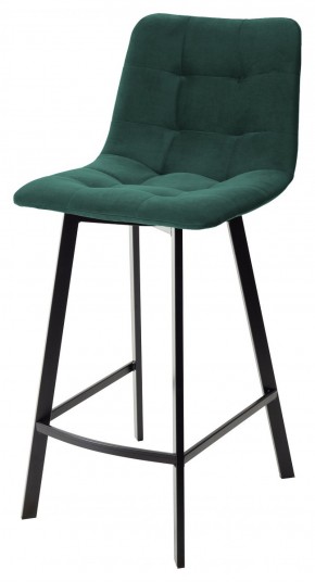 Полубарный стул CHILLI-QB SQUARE зеленый #19, велюр / черный каркас (H=66cm) М-City в Лесном - lesnoy.mebel-74.com | фото