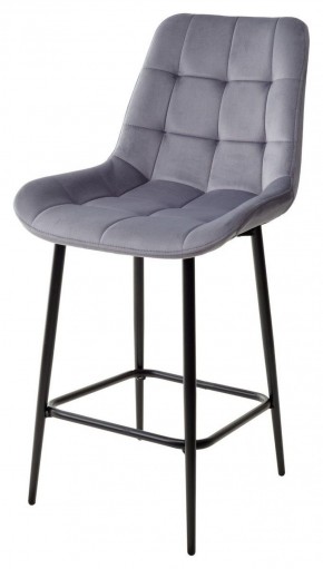 Полубарный стул ХОФМАН, цвет H-14 Серый, велюр / черный каркас H=63cm М-City в Лесном - lesnoy.mebel-74.com | фото