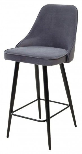 Полубарный стул NEPAL-PB СЕРЫЙ #27, велюр/ черный каркас (H=68cm) М-City в Лесном - lesnoy.mebel-74.com | фото