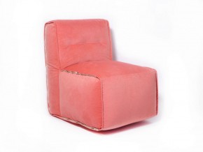 Прямое модульное бескаркасное кресло Комфорт (Персик велюр) в Лесном - lesnoy.mebel-74.com | фото