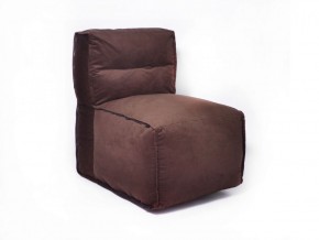 Прямое модульное бескаркасное кресло Комфорт (Шоколад велюр) в Лесном - lesnoy.mebel-74.com | фото