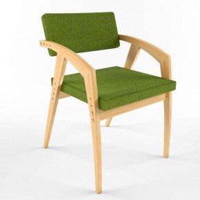 Растущий стул 38 Попугаев Бруно с мягким сиденьем и спинкой, для детей/подростков/взрослых от 150 см (Береза/Олива) в Лесном - lesnoy.mebel-74.com | фото