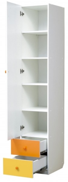 Шкаф 1-но дверный с ящиками и зеркалом Радуга (400) в Лесном - lesnoy.mebel-74.com | фото