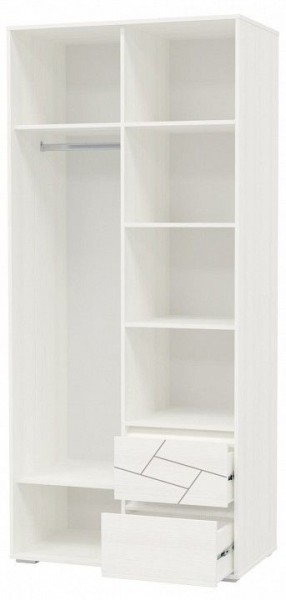 Шкаф 2-х дверный с ящиками АДЕЛИНА (4-4831рам.б) в Лесном - lesnoy.mebel-74.com | фото