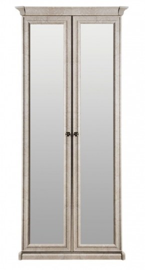Шкаф 2-х створчатый с Зеркалом Афина (крем корень) в Лесном - lesnoy.mebel-74.com | фото