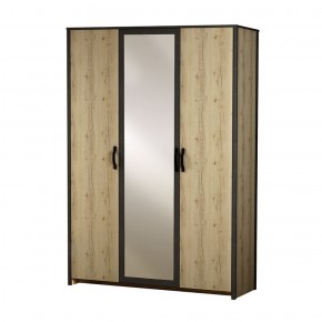 Шкаф 3-дверный с зеркалом №885 Гранж в Лесном - lesnoy.mebel-74.com | фото