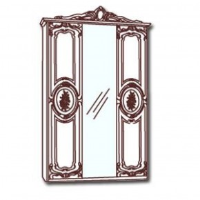 Шкаф 3-х дверный с зеркалами (01.143) Роза (беж) в Лесном - lesnoy.mebel-74.com | фото