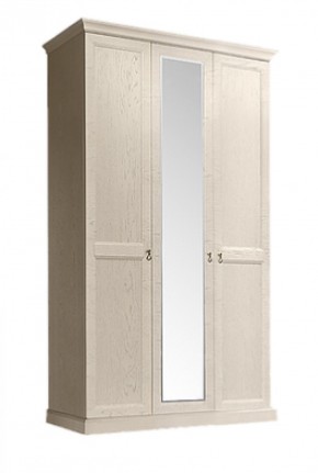 Шкаф 3-х дверный (с зеркалом) для платья и белья Венеция дуб седан (ВНШ1/3) в Лесном - lesnoy.mebel-74.com | фото