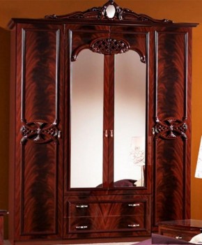 Шкаф 4-х дверный с зеркалами (03.144) Ольга (могано) в Лесном - lesnoy.mebel-74.com | фото