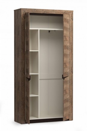 Шкаф для одежды 33.18 "Лючия" (бетон пайн белый / венге / белый) в Лесном - lesnoy.mebel-74.com | фото