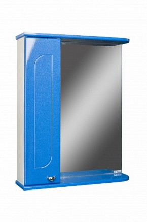 Шкаф-зеркало Радуга Синий металлик 55 левый АЙСБЕРГ (DA1129HZR) в Лесном - lesnoy.mebel-74.com | фото