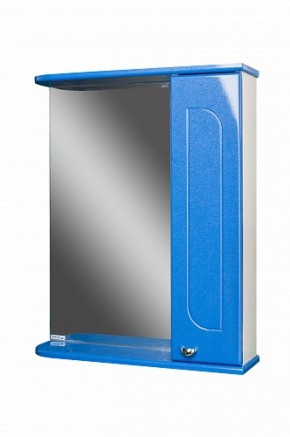 Шкаф-зеркало Радуга Синий металлик 55 правый АЙСБЕРГ (DA1129HZR) в Лесном - lesnoy.mebel-74.com | фото