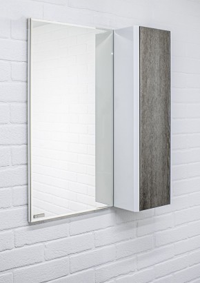Шкаф-зеркало Uno 60 Дуб серый левый/правый Домино (DU1503HZ) в Лесном - lesnoy.mebel-74.com | фото