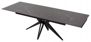 Стол FORIO 160 MATT BLACK MARBLE SOLID CERAMIC / BLACK, ®DISAUR в Лесном - lesnoy.mebel-74.com | фото