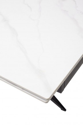 Стол FORIO 160 MATT WHITE MARBLE SOLID CERAMIC / BLACK, ®DISAUR в Лесном - lesnoy.mebel-74.com | фото