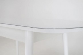 Стол раскладной со стеклом (опоры массив цилиндрический) "Хоста" в Лесном - lesnoy.mebel-74.com | фото