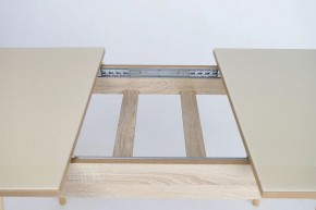 Стол раскладной со стеклом (опоры массив цилиндрический) "Хоста" в Лесном - lesnoy.mebel-74.com | фото