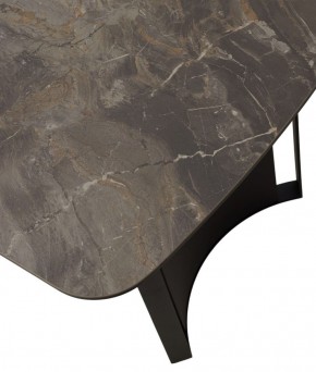 Стол RASMUS 160 KL-80 Серый мрамор, итальянская керамика / черный каркас, ®DISAUR в Лесном - lesnoy.mebel-74.com | фото