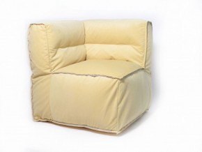 Угловое модульное бескаркасное кресло Комфорт (Желтый велюр) в Лесном - lesnoy.mebel-74.com | фото