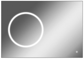 Зеркало Eclipse 100 black с подсветкой Sansa (SE1032Z) в Лесном - lesnoy.mebel-74.com | фото