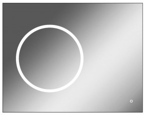Зеркало Eclipse 90 black с подсветкой Sansa (SE1031Z) в Лесном - lesnoy.mebel-74.com | фото